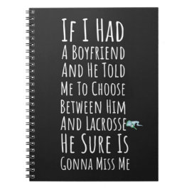 Funny Gifts For Lacrosse Players Sports Her Girl Anteckningsbok