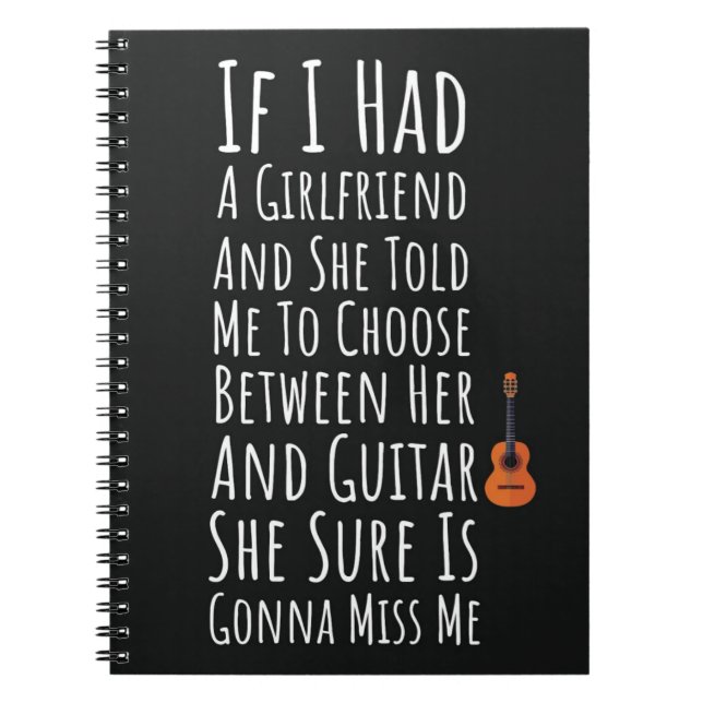 Funny Gifts For Male Guitar Players Men Teen Boys Anteckningsbok (Framsidan)