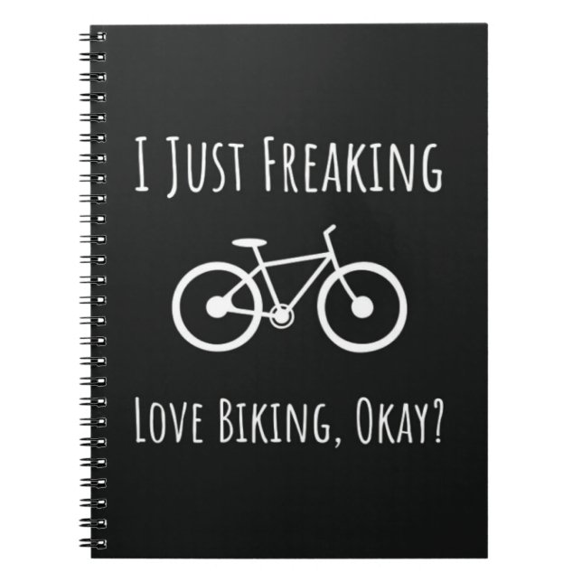 Funny Gifts For Mountain Bikers Biking Cycling Anteckningsbok (Framsidan)