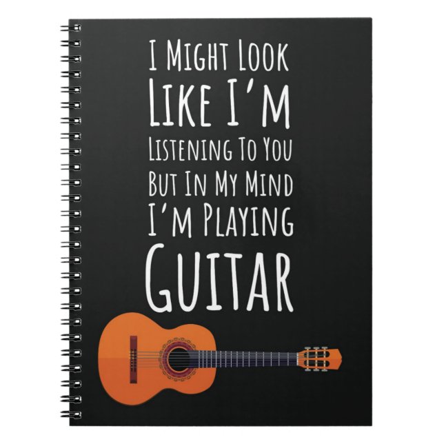 Funny Gifts For People Who Play Guitar Guitarist Anteckningsbok (Framsidan)