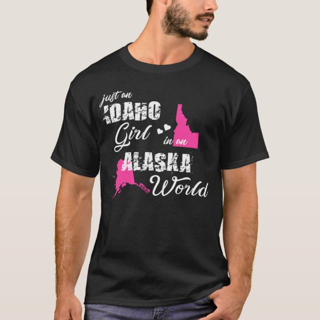 Funny Gifts Idaho Shirts Just an Idaho girl in an  T Shirt (Framsida)