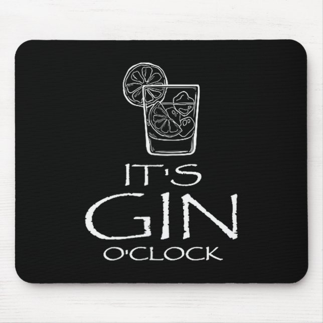 Funny Gin Tonic Saying Oh It's Gin O'clock  Musmatta (Framsidan)