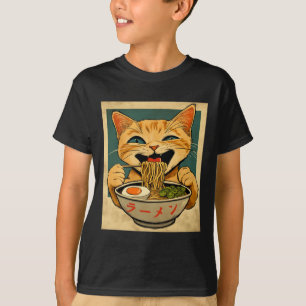 Funny Ginger Cat Ramen Japanska Kawaii Anime Cat G T Shirt
