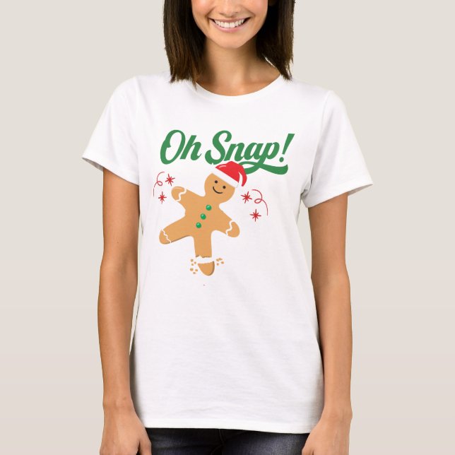 Funny Ginger Snaps-Jul Shirt - Helgdag Humor T (Framsida)