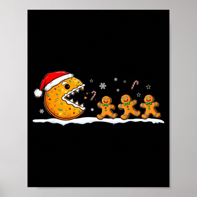 Funny Gingerbread Christmas Cookie Baking Boys Gir Poster (Framsidan)