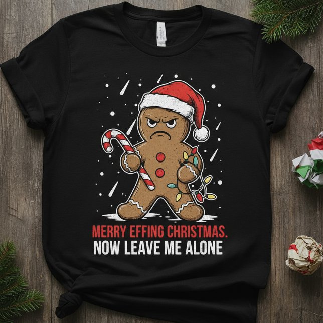 Funny Gingerbread Christmas Shirt | Merry Effing T Shirt (Skapare uppladdad)