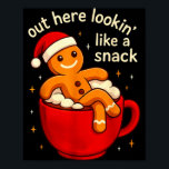 Funny Gingerbread Christmas Snack Cookies Boys Tod Poster<br><div class="desc">Funny Gingerbread Christmas Snack Cookies Boys Toddler Kids</div>