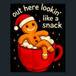 Funny Gingerbread Christmas Snack Cookies Boys Tod Poster<br><div class="desc">Funny Gingerbread Christmas Snack Cookies Boys Toddler Kids</div>