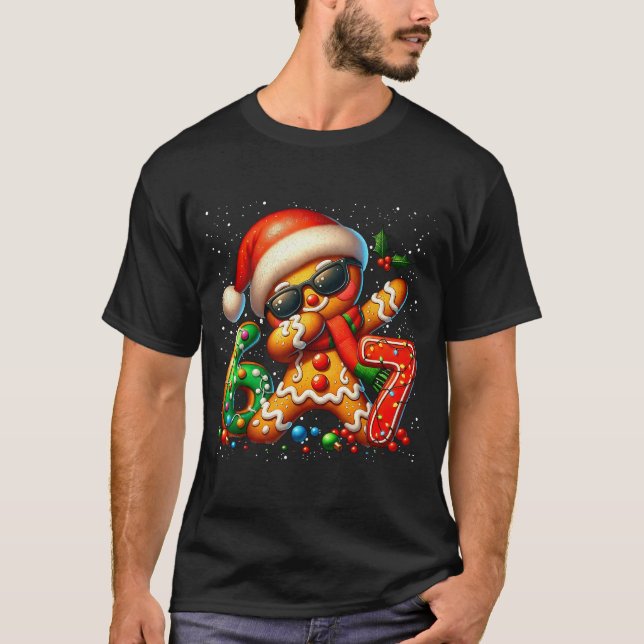 Funny Gingerbread Dabbing Six Seven 67 Meme Christ T Shirt (Framsida)