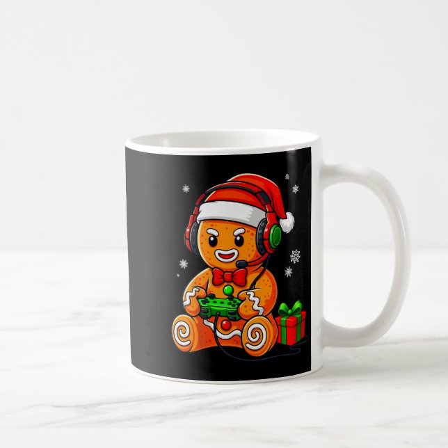 Funny Gingerbread Gaming Pjs Pajamas Christmas Xma Kaffemugg (Höger)