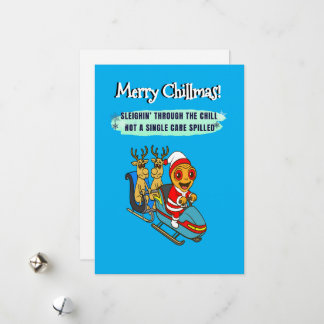 Funny Gingerbread Holiday – Printable Xmas Card Julkort