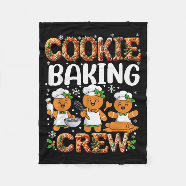 Funny Gingerbread Lovers Cookie Baking Crew Christ Fleecefilt (Framsidan)