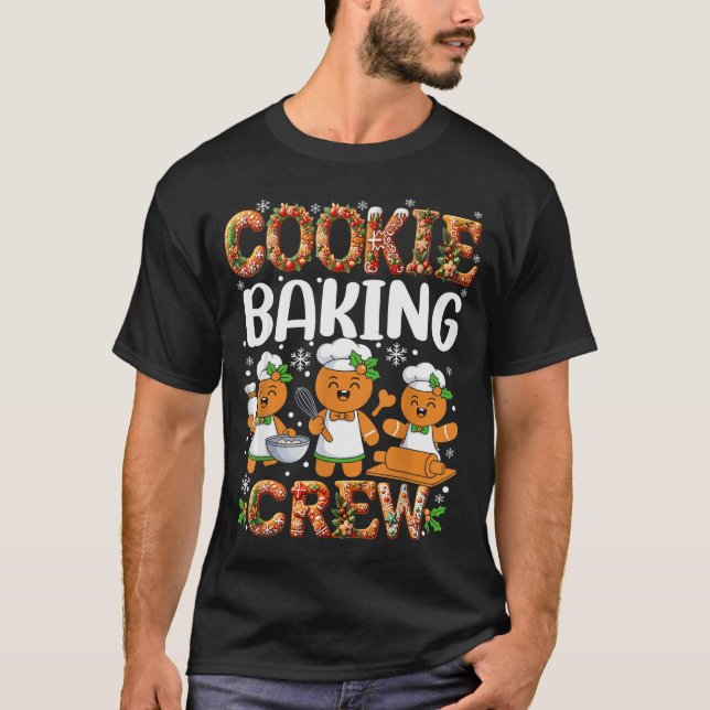 Funny Gingerbread Lovers Cookie Baking Crew Christ T Shirt (Framsida)