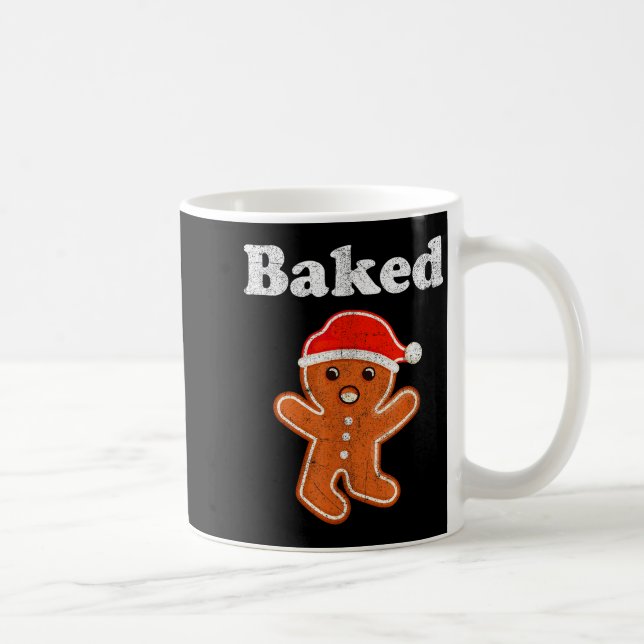 Funny Gingerbread Man Baked Cookie Baking Adult Ch Kaffemugg (Höger)