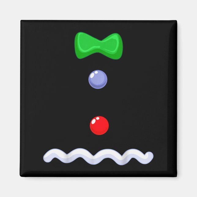 Funny Gingerbread Man Christmas Costume  Magnet (Framsidan)