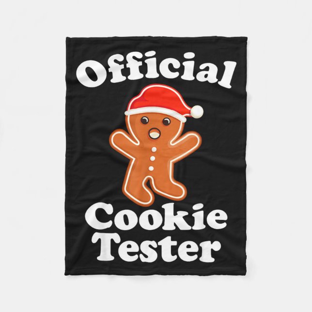 Funny Gingerbread Man Cookie Tester Christmas  Fleecefilt (Framsidan)