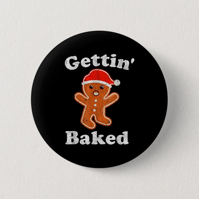 Funny Gingerbread Man Gettin Baked Cookie Baking C Knapp (Framsida)
