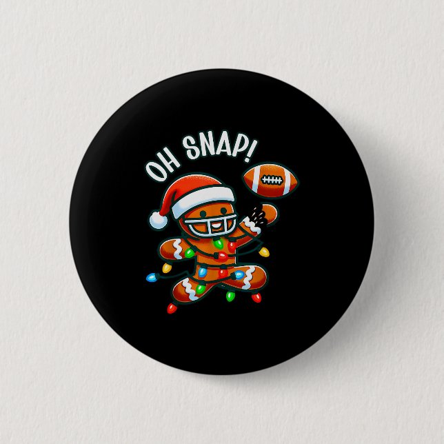 Funny Gingerbread Man Pajamas &amp; Pjs Xmas Holid Knapp (Framsida)