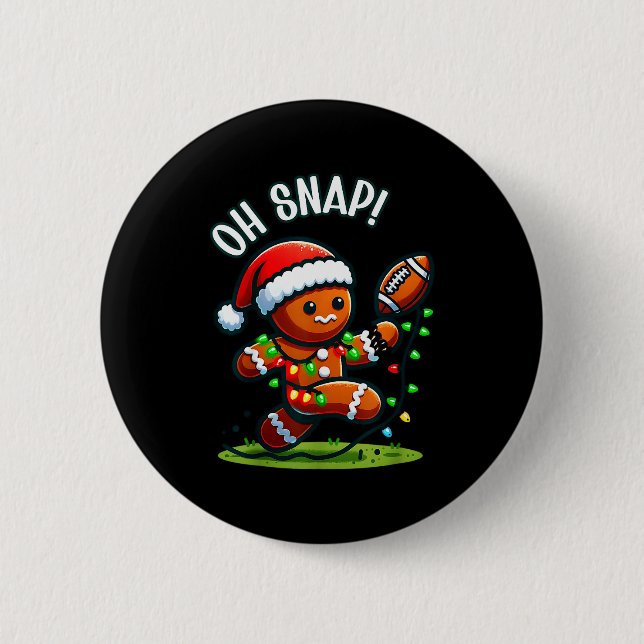 Funny Gingerbread Man Pajamas &amp; Pjs Xmas Holid Knapp (Framsida)