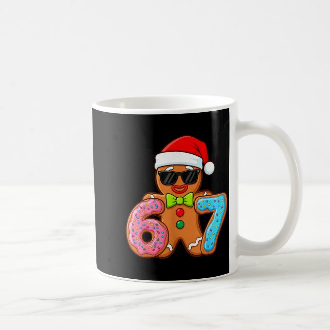 Funny Gingerbread Six Seven 67 Ice Cream Drip Chri Kaffemugg (Höger)