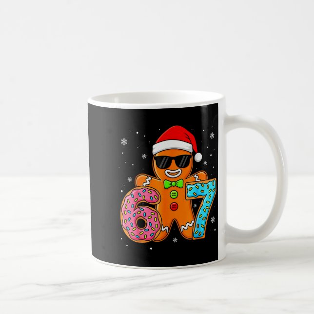 Funny Gingerbread Six Seven 67 Ice Cream Drip Chri Kaffemugg (Höger)