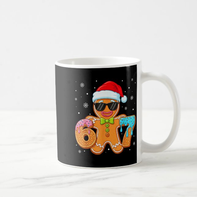 Funny Gingerbread Six Seven 67 Ice Cream Drip Chri Kaffemugg (Höger)