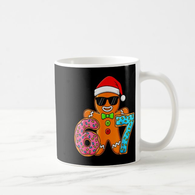Funny Gingerbread Six Seven 67 Ice Cream Drip Chri Kaffemugg (Höger)