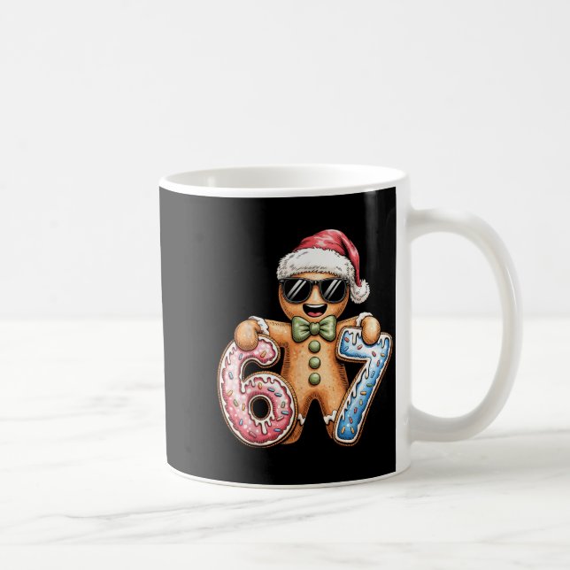 Funny Gingerbread Six Seven 67 Ice Cream Drip Chri Kaffemugg (Höger)