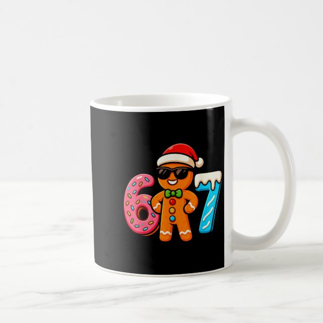 Funny Gingerbread Six Seven 67 Ice Cream Drip Chri Kaffemugg (Höger)