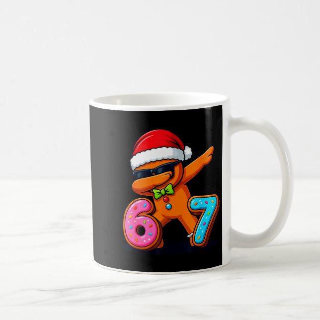 Funny Gingerbread Six Seven 67 Ice Cream Drip Chri Kaffemugg (Höger)