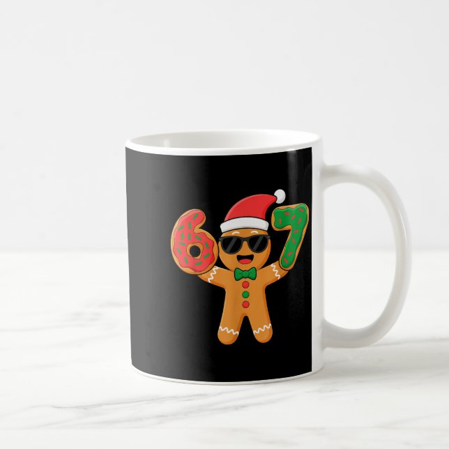 Funny Gingerbread Six Seven 67 Ice Cream Drip Chri Kaffemugg (Höger)