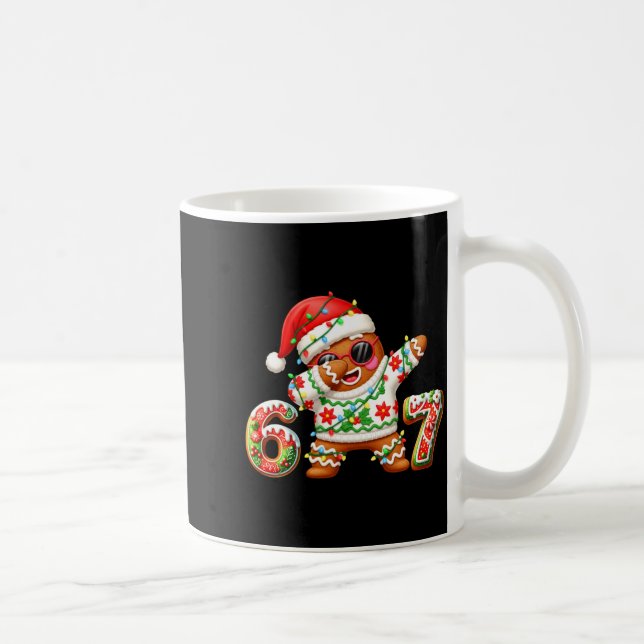 Funny Gingerbread Six Seven 67 Ice Cream Drip Chri Kaffemugg (Höger)