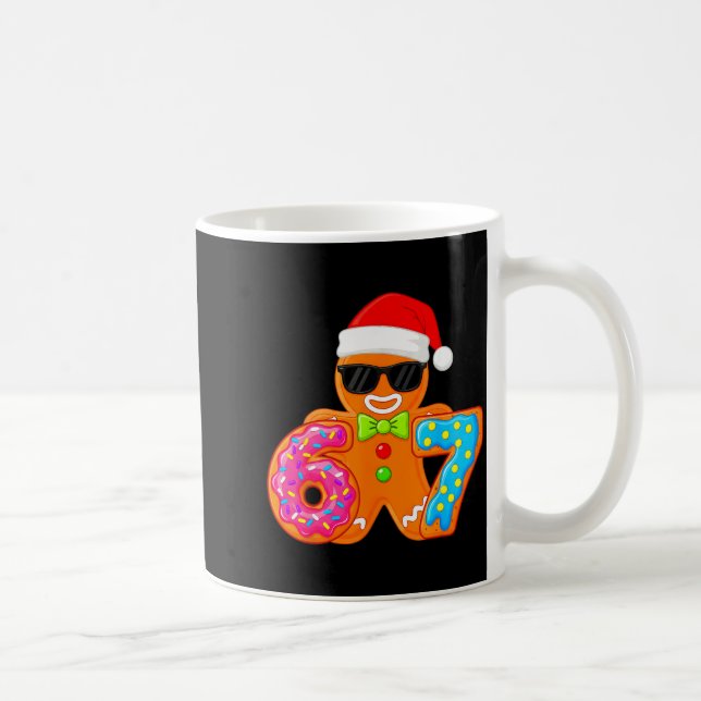 Funny Gingerbread Six Seven 67 Ice Cream Drip Chri Kaffemugg (Höger)