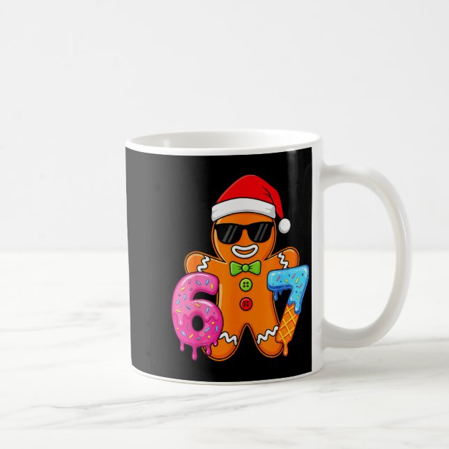 Funny Gingerbread Six Seven 67 Ice Cream Drip Chri Kaffemugg (Höger)