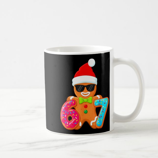Funny Gingerbread Six Seven 67 Ice Cream Drip Chri Kaffemugg (Höger)
