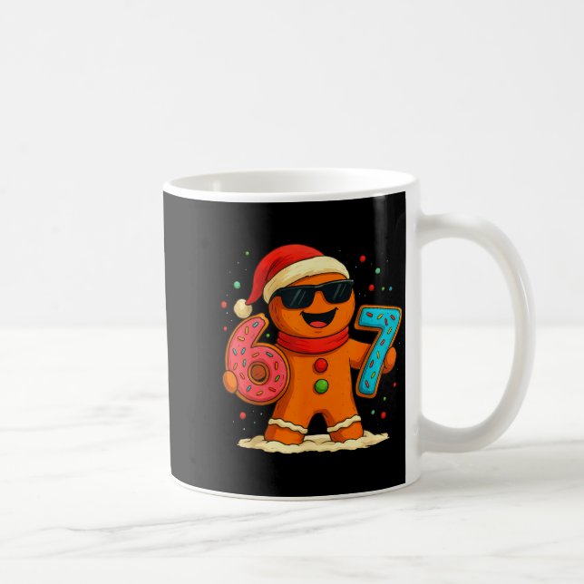 Funny Gingerbread Six Seven 67 Ice Cream Drip Chri Kaffemugg (Höger)