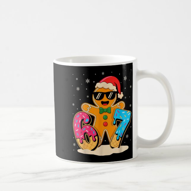 Funny Gingerbread Six Seven 67 Ice Cream Drip Chri Kaffemugg (Höger)