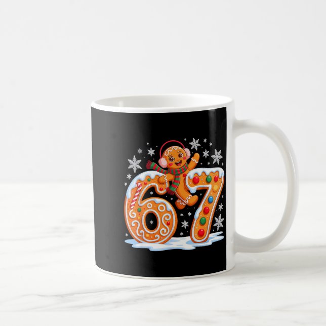 Funny Gingerbread Six Seven 67 Ice Cream Drip Chri Kaffemugg (Höger)
