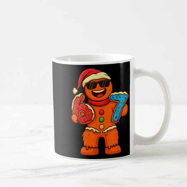 Funny Gingerbread Six Seven 67 Ice Cream Drip Chri Kaffemugg (Höger)