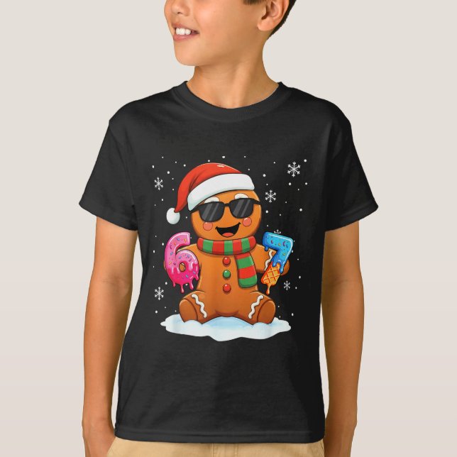 Funny Gingerbread Six Seven 67 Ice Cream Drip Chri T Shirt (Framsida)