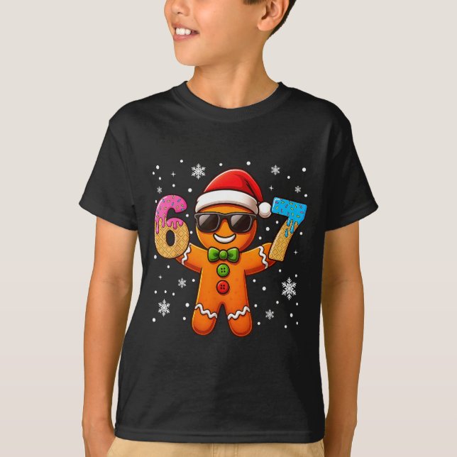 Funny Gingerbread Six Seven 67 Ice Cream Drip Chri T Shirt (Framsida)