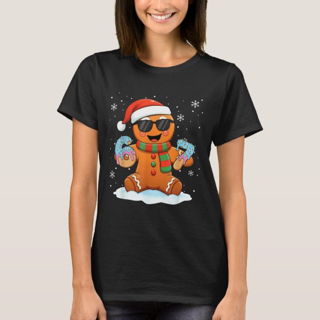 Funny Gingerbread Six Seven 67 Ice Cream Drip Chri T Shirt (Framsida)