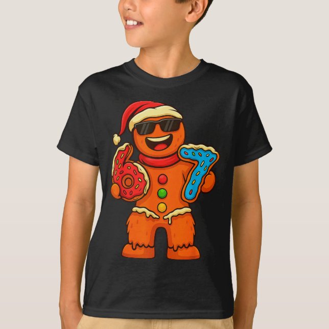 Funny Gingerbread Six Seven 67 Ice Cream Drip Chri T Shirt (Framsida)