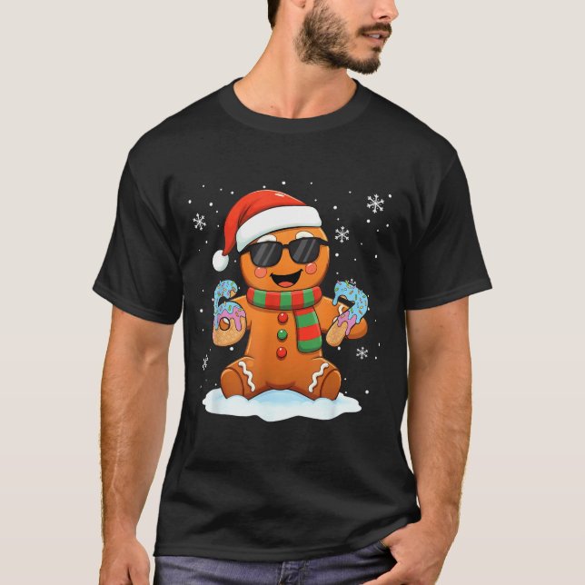 Funny Gingerbread Six Seven 67 Ice Cream Drip Chri T Shirt (Framsida)