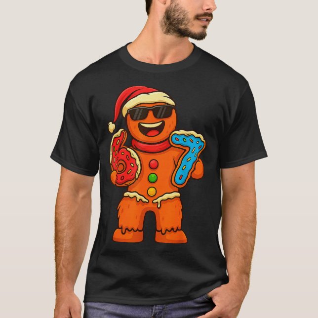 Funny Gingerbread Six Seven 67 Ice Cream Drip Chri T Shirt (Framsida)