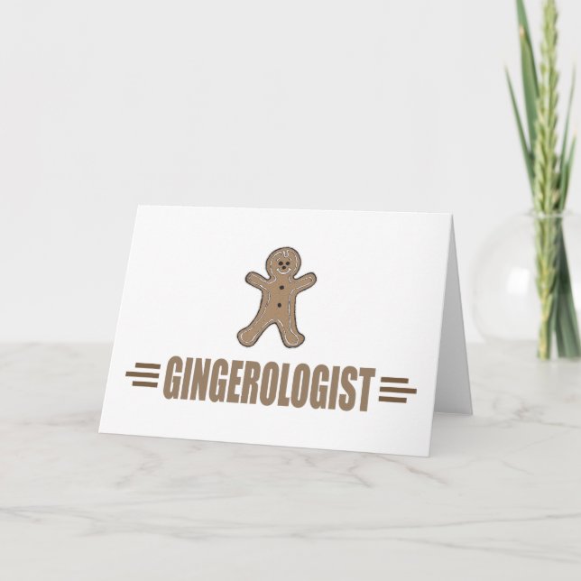 Funny Gingerbröd Helgkort (Framsida)