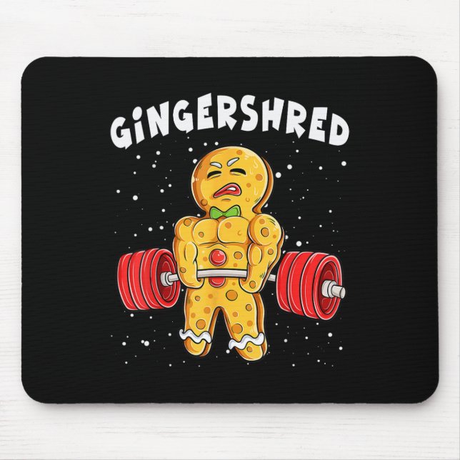 Funny Gingertea Julafton Deadlift Tee Uni-vuxnas Musmatta (Framsidan)