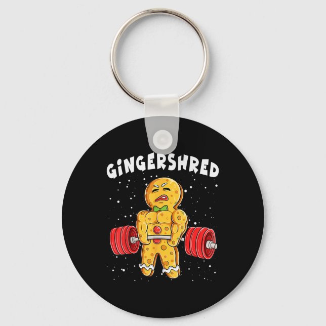 Funny Gingertea Julafton Deadlift Tee Uni-vuxnas Nyckelring (Framsida)