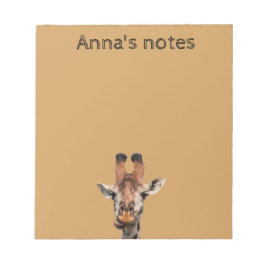 Funny giraffe anteckningsblock