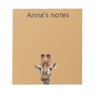 Funny giraffe anteckningsblock